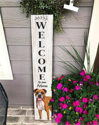 Show full view: E&S PETS Boxer Wooden Welcome Sign slide 4 of 6