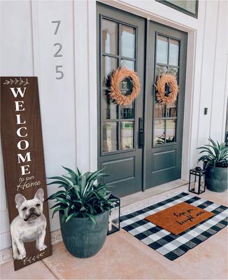 Show full view: E&S PETS French Bulldog Wooden Welcome Sign slide 3 of 6