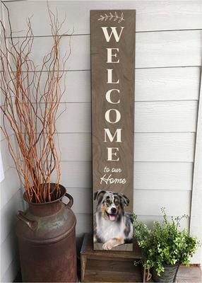 Show full view: E&S PETS Australian Shepherd Wooden Welcome Sign slide 5 of 6