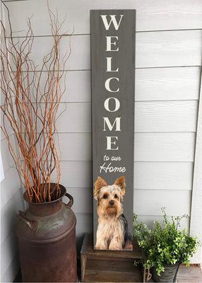 Show full view: E&S PETS Yorkie Wooden Welcome Sign slide 5 of 6