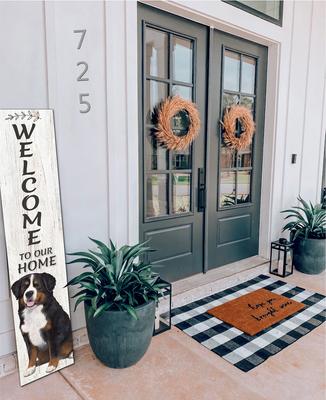 Show full view: E&S PETS Bernese Mt. Dog Wooden Welcome Sign slide 3 of 6