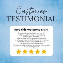 E&S PETS Westie Wooden Welcome Sign slide 2 of 6