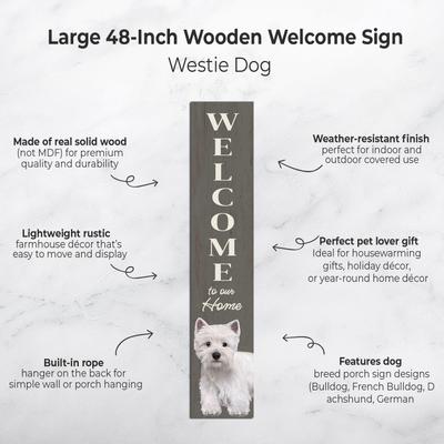 Show full view: E&S PETS Westie Wooden Welcome Sign slide 2 of 6