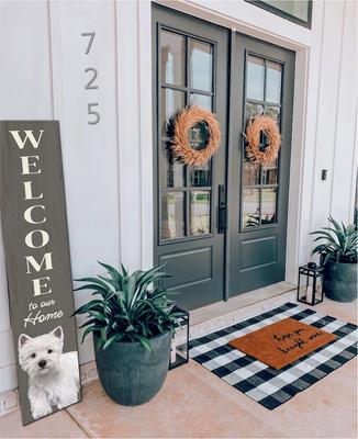 Show full view: E&S PETS Westie Wooden Welcome Sign slide 3 of 6