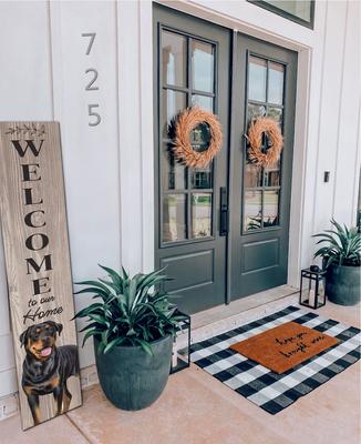 Show full view: E&S PETS Rottweiler Wooden Welcome Sign slide 3 of 6