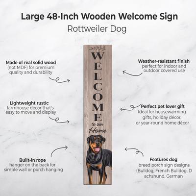 Show full view: E&S PETS Rottweiler Wooden Welcome Sign slide 2 of 6