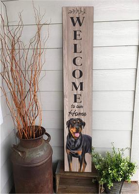 Show full view: E&S PETS Rottweiler Wooden Welcome Sign slide 5 of 6