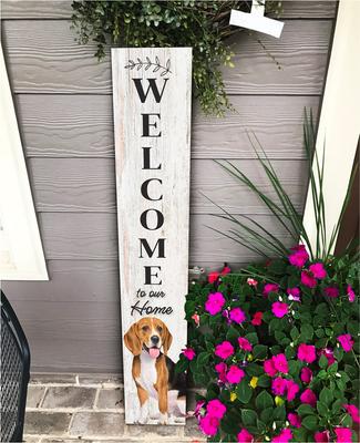 Show full view: E&S PETS Beagle Wooden Welcome Sign slide 4 of 6