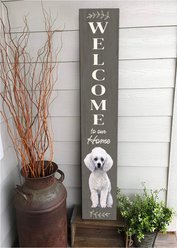 E&S PETS Poodle Wooden Welcome Sign slide 2 of 6