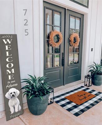 Show full view: E&S PETS Poodle Wooden Welcome Sign slide 3 of 6