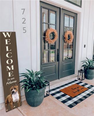 Show full view: E&S PETS Pit Bull Wooden Welcome Sign slide 3 of 6