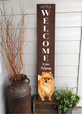 Show full view: E&S PETS Pomeranian Wooden Welcome Sign slide 5 of 6