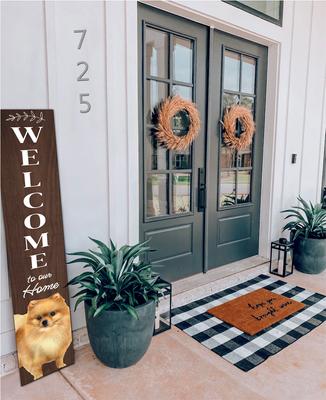 Show full view: E&S PETS Pomeranian Wooden Welcome Sign slide 3 of 6