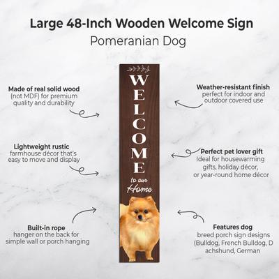 Show full view: E&S PETS Pomeranian Wooden Welcome Sign slide 2 of 6