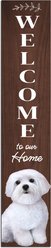E&S PETS Maltese Wooden Welcome Sign