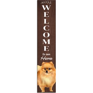 E&S PETS Pomeranian Wooden Welcome Sign