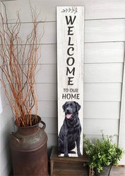 E&S PETS Black Lab Wooden Welcome Sign slide 2 of 6