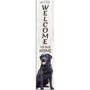E&S PETS Black Lab Wooden Welcome Sign