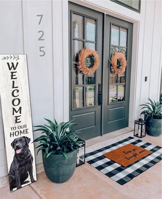 Show full view: E&S PETS Black Lab Wooden Welcome Sign slide 3 of 6