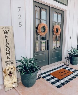 Show full view: E&S PETS Yellow Lab Wooden Welcome Sign slide 3 of 6