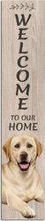 E&S PETS Yellow Lab Wooden Welcome Sign
