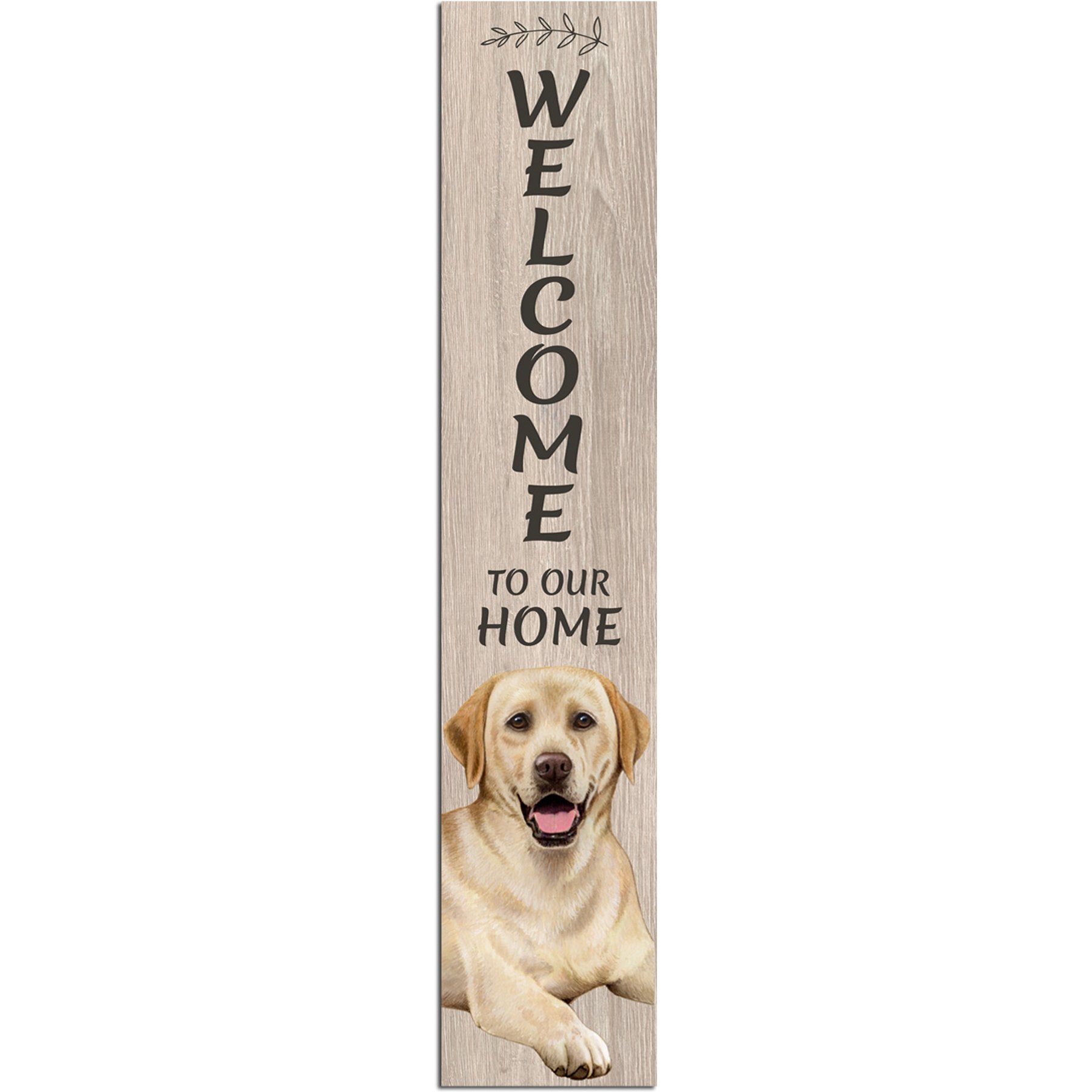 E&S PETS Yellow Lab Wooden Welcome Sign