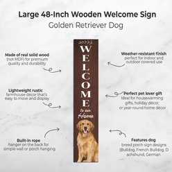 E&S PETS Golden Retriever Wooden Welcome Sign slide 2 of 6