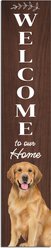 E&S PETS Golden Retriever Wooden Welcome Sign