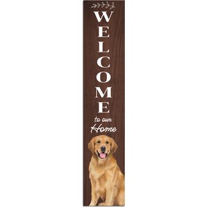 E&S PETS Golden Retriever Wooden Welcome Sign