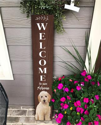 Show full view: E&S PETS Goldendoodle Wooden Welcome Sign slide 4 of 6