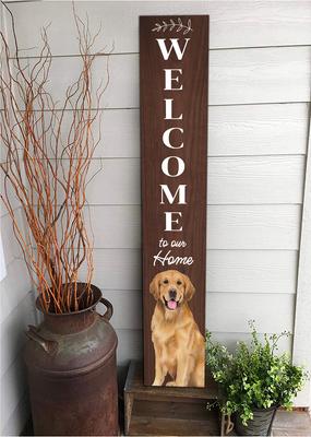 Show full view: E&S PETS Golden Retriever Wooden Welcome Sign slide 5 of 7