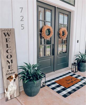 Show full view: E&S PETS Jack Russell Terrier Wooden Welcome Sign slide 3 of 6