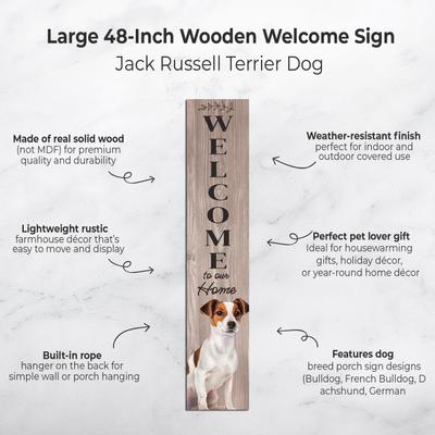 Show full view: E&S PETS Jack Russell Terrier Wooden Welcome Sign slide 2 of 6
