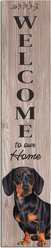 E&S PETS Dachshund Wooden Welcome Sign, Black