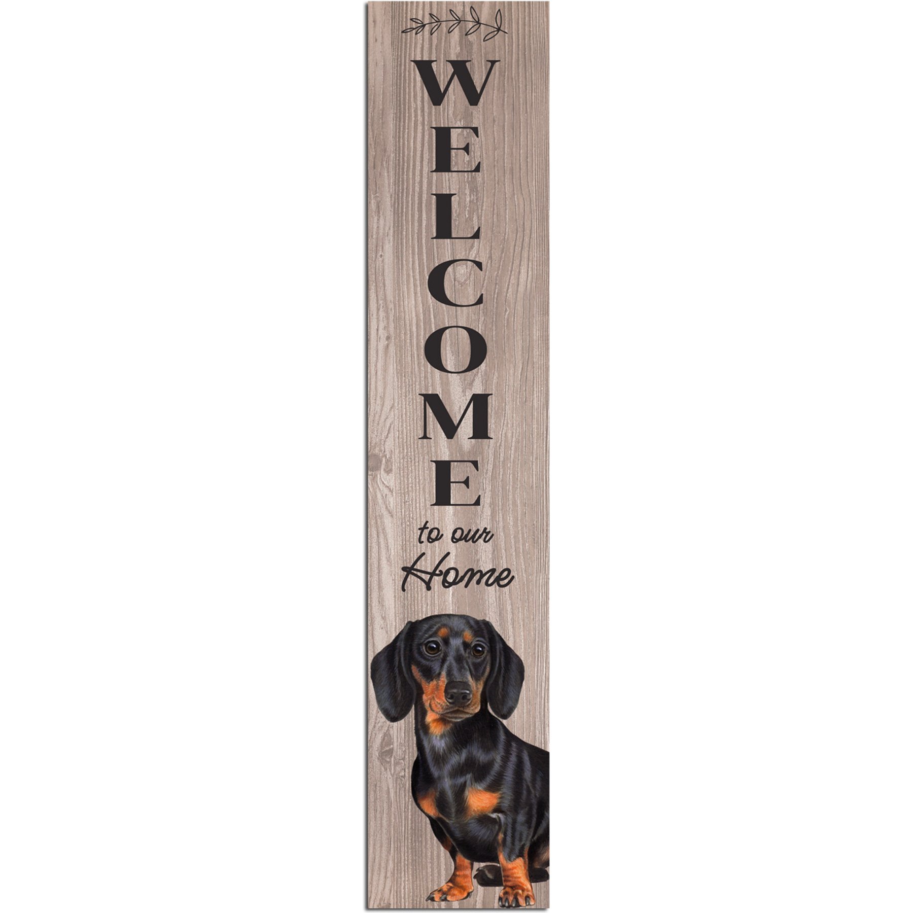 E&S PETS Dachshund Wooden Welcome Sign, Black