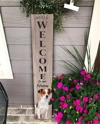 Show full view: E&S PETS Jack Russell Terrier Wooden Welcome Sign slide 4 of 6