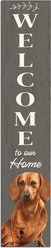 E&S PETS Dachshund Wooden Welcome Sign, Red