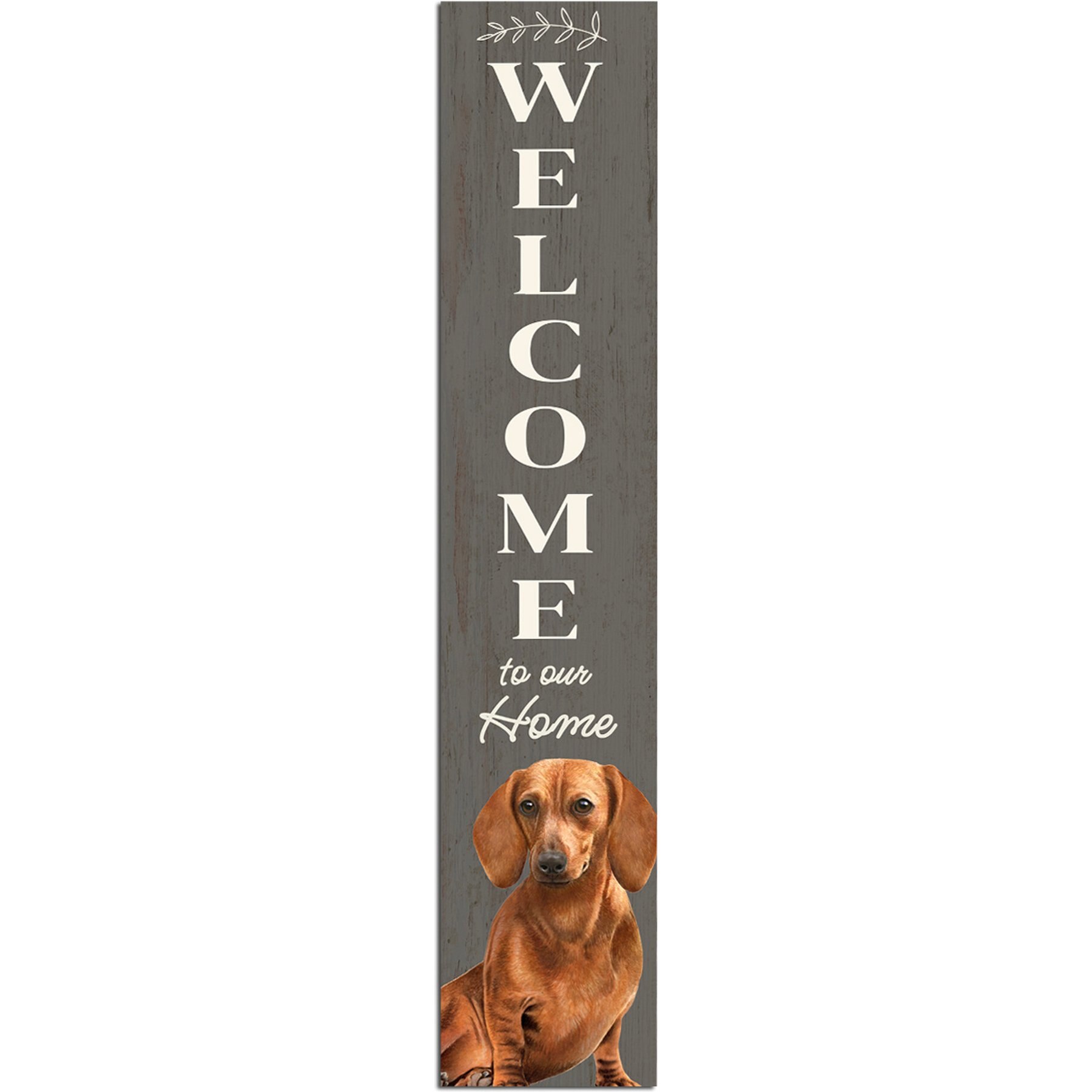 E&S PETS Dachshund Wooden Welcome Sign, Red