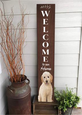 Show full view: E&S PETS Goldendoodle Wooden Welcome Sign slide 5 of 6