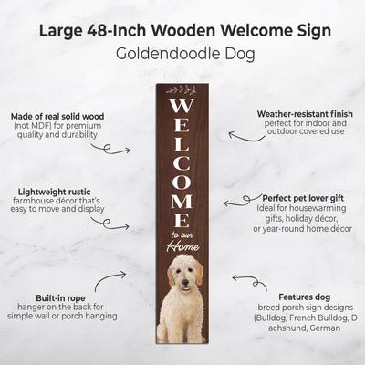 Show full view: E&S PETS Goldendoodle Wooden Welcome Sign slide 2 of 6