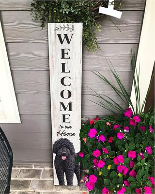 Show full view: E&S PETS Labradoodle Wooden Welcome Sign slide 4 of 6