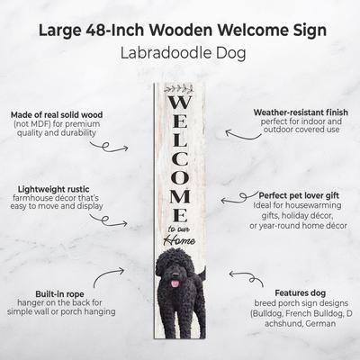 Show full view: E&S PETS Labradoodle Wooden Welcome Sign slide 2 of 6
