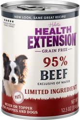 Health Extension Grain-Free Beef Canned Dog Food, 12.5-oz, case of 12