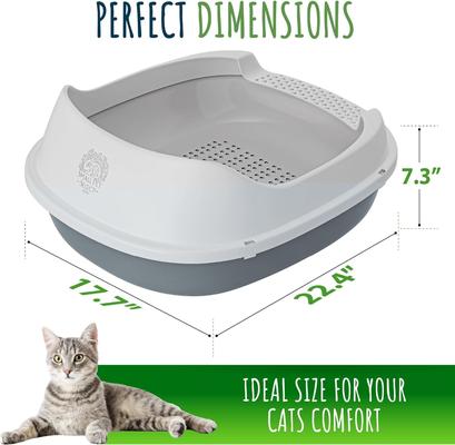 Show full view: Small Pet Select Sifting Cat Litter Box with Free 8-lb Hemp Pellets Combo, 5 Free Pee Pads & Free Litter Scoop slide 6 of 7