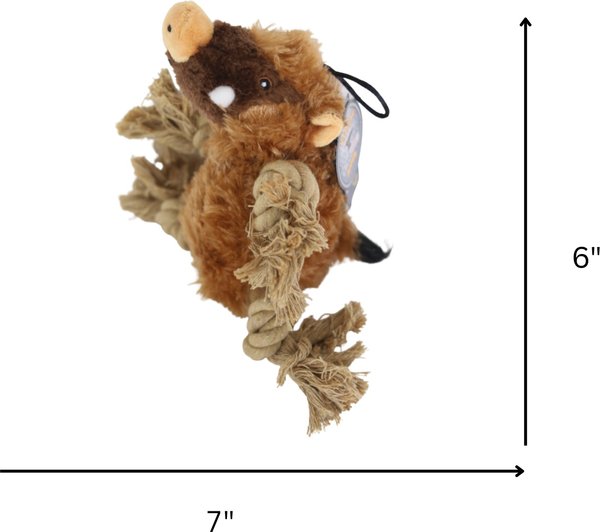 Show full view: SteelDog USA Ropers Warthog Squeaky Plush Dog Toy slide 3 of 5