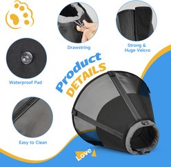 Supet Adjustable Dog Recovery Cone Collar, X-Small: 9.5 to 11.5-in neck slide 2 of 8