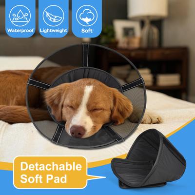 Show full view: Supet Adjustable Dog Recovery Cone Collar, X-Small: 9.5 to 11.5-in neck slide 3 of 10