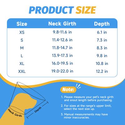 Show full view: Supet Adjustable Dog Recovery Cone Collar, X-Small: 9.5 to 11.5-in neck slide 7 of 10