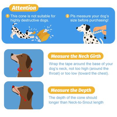 Show full view: Supet Adjustable Dog Recovery Cone Collar, X-Small: 9.5 to 11.5-in neck slide 8 of 10