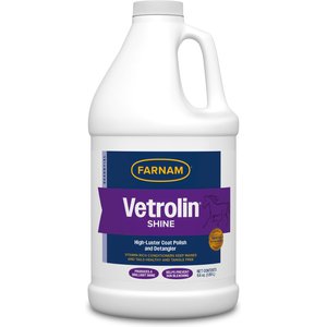 Farnam Vetrolin Shine High-Luster Dog & Horse Coat Polish & Conditioner, 64-oz bottle
